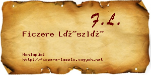 Ficzere László névjegykártya
