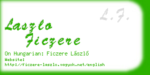 laszlo ficzere business card